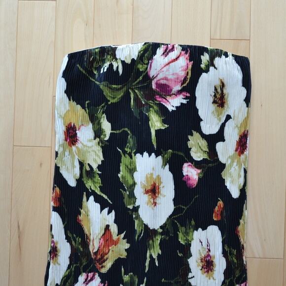 NWT Abercrombie Strapless Midi Dress Floral Size Medium - Picture 2 of 5
